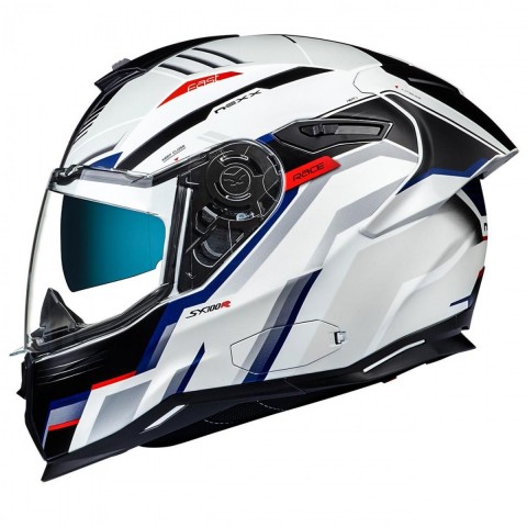 Nexx Sx.100r Grıdlıne Kapalı Kask Mat Beyaz-mavi X-LARGE