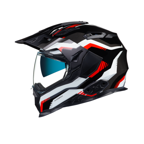 Nexx X.wed 2 Columbus Kapalı Fiber Kask Gri-kırmızı-siyah