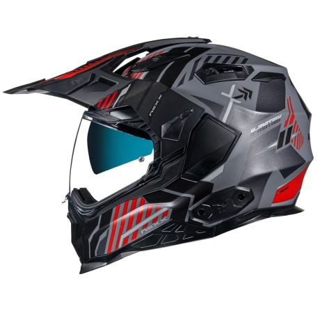 Nexx X.wed 2 Wıld Country Kapalı Fiber Kask Mat Gri-kırmızı