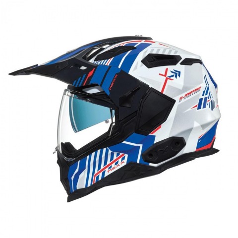 Nexx X.wed 2 Wıld Country Kapalı Fiber Kask Beyaz-mavi