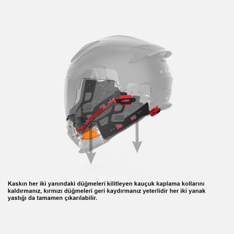 Nexx X.wst 3 Fluence Mavi Kırmızı Kapalı Kask X-LARGE