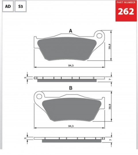 Nhc Fren Balatası O 7142 (gold 262- 430) Ön Yamaha Xp 250 R/v (x-max) 05 - 13 F Yp 250 R (x-max) 05 - 09 F 250 X-cıty 08 - F