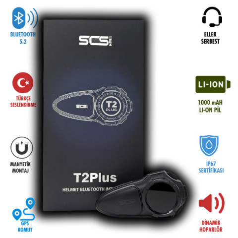 Scs T2 Plus Bluetooth Ve Intercom 8 Kişi Bağlantılı