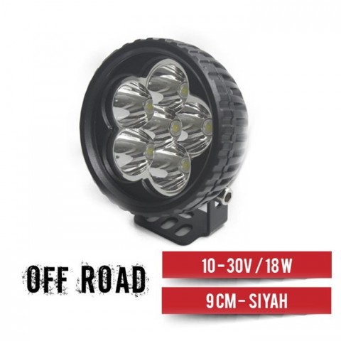 Sis Farı (1 Adet) Carub 4203231 10-30v Off Road 6 Led 18w Yuvarlak 9cm Siyah