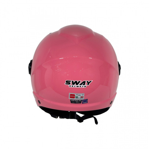 Sway Sw 765 Aynalı Vizörlü Yarım Kask Pembe