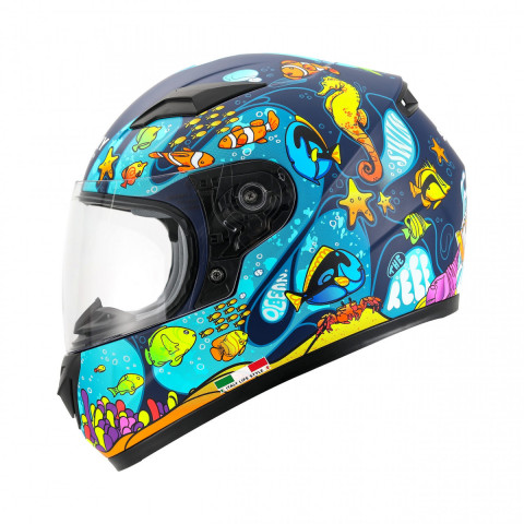 Sway Sw 815k Çocuk Kaskı Ocean Black Blue