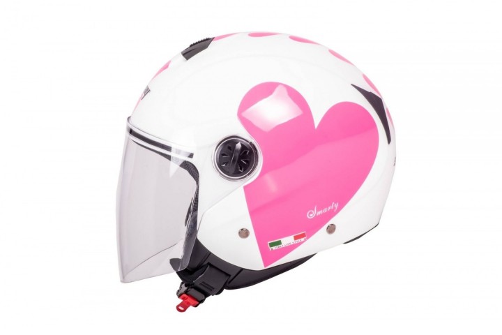 Sway Sw715 Yarım Yazlık Kask Heart Beyaz Pembe X-SMALL