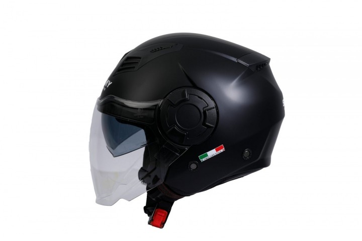 Sway Sw766 Yarım Yazlık Kask Warrıor Mat Black Army Grey Güneş Vizörlü
