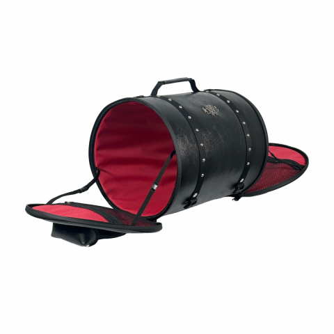 Tex 87 Deri Silindir Arka Çanta Siyah