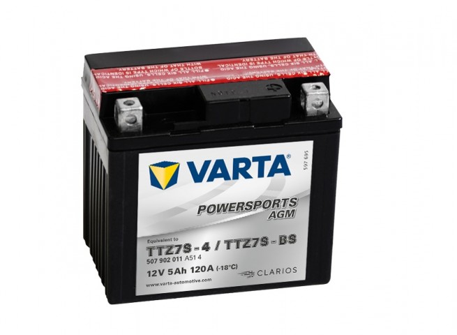 Varta Akü Ttz7s-bs 12v5ah Honda Cbr125 Pcx125 Cb600f Cbr1000rr Kawasakı Klx450r Zx10r Ktm Exc Exf250 Exc400 Exc525 Exc530