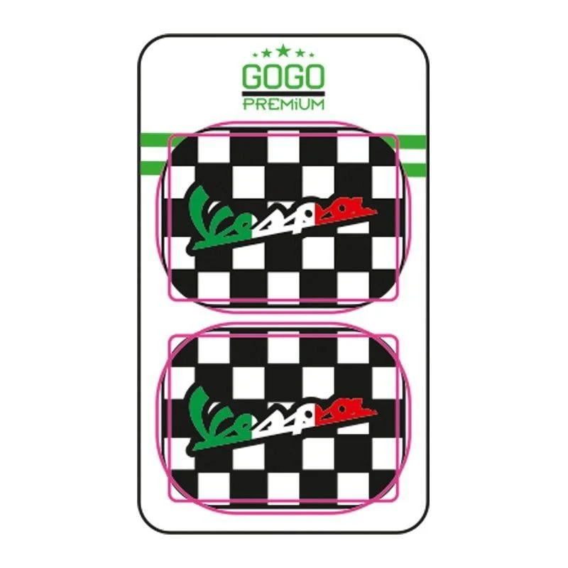 Vespa Uyumlu Kare Bayrak Damla Stıcker