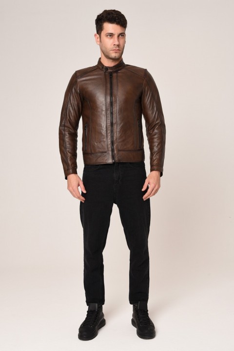 Vexo Moto Deri Mont Antik Kahve [x-large Beden]