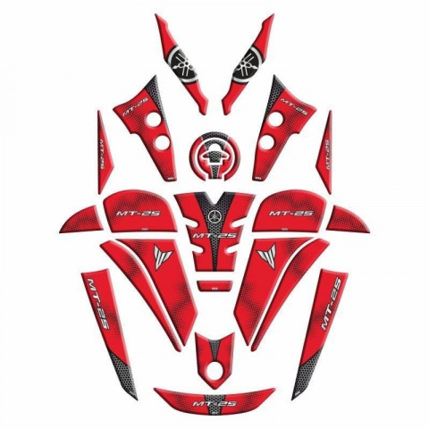 Yamaha Mt25 2020 - 2024 Uyumlu Full Tank Pad Set 004