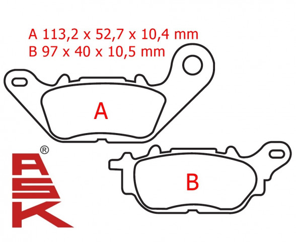 Ask Arka Fren Disk Balatası Yamaha Mt-25 Yzf-r25 2015-2025 370 662