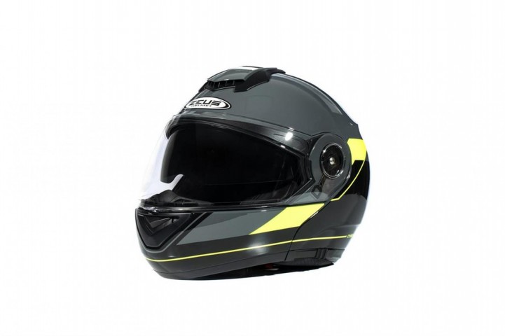 Zeus Zs-3050 Be7 Çene Açılır Kask Gri-neon Sarı