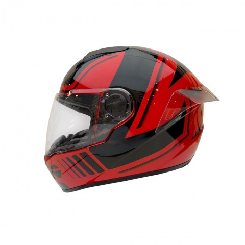 Zeus Zs-811a Al-34 Kapalı Kask Kırmızı-siyah