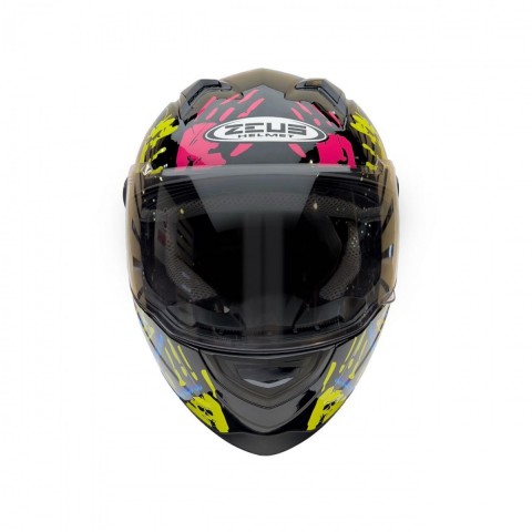 Zeus Zs-811a Al-37 Kapalı Kask Siyah-turuncu