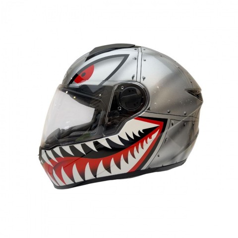 Zeus Zs-811a Al-38 Kapalı Kask Gümüş-siyah
