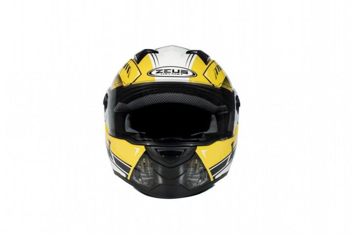 Zeus Zs-811a Al41 Kapalı Kask Sarı-beyaz