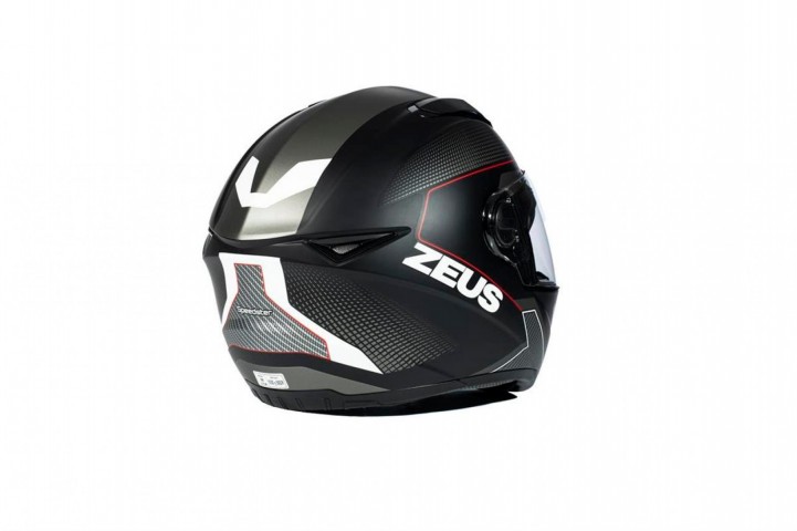 Zeus Zs-811a Al6 Kapalı Kask Mat Siyah-beyaz-kırmızı