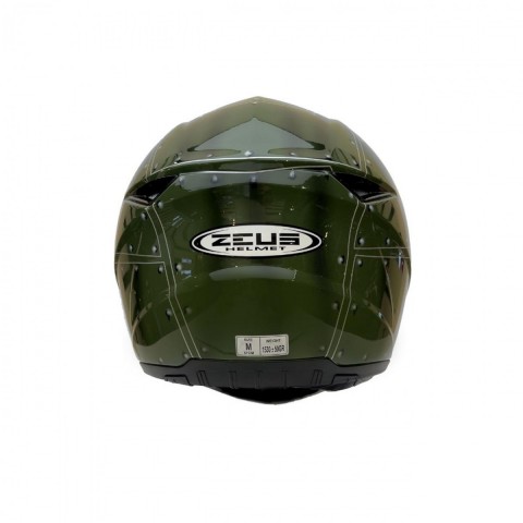 Zeus Zs-811a G30 Al38 Kapalı Kask Yeşil-gümüş