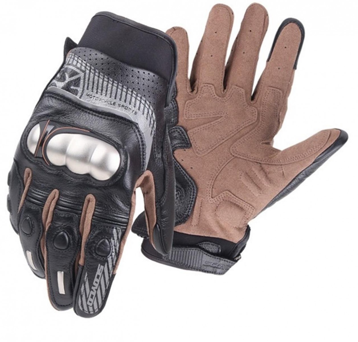 Scoyco Mc60 Deri Eldiven Siyah 2X-LARGE