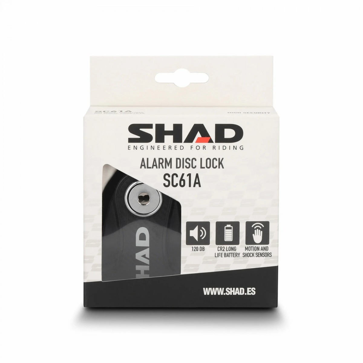 Shad Alarmlı Disk Kilidi Sc61a 6mm Siyah 120db