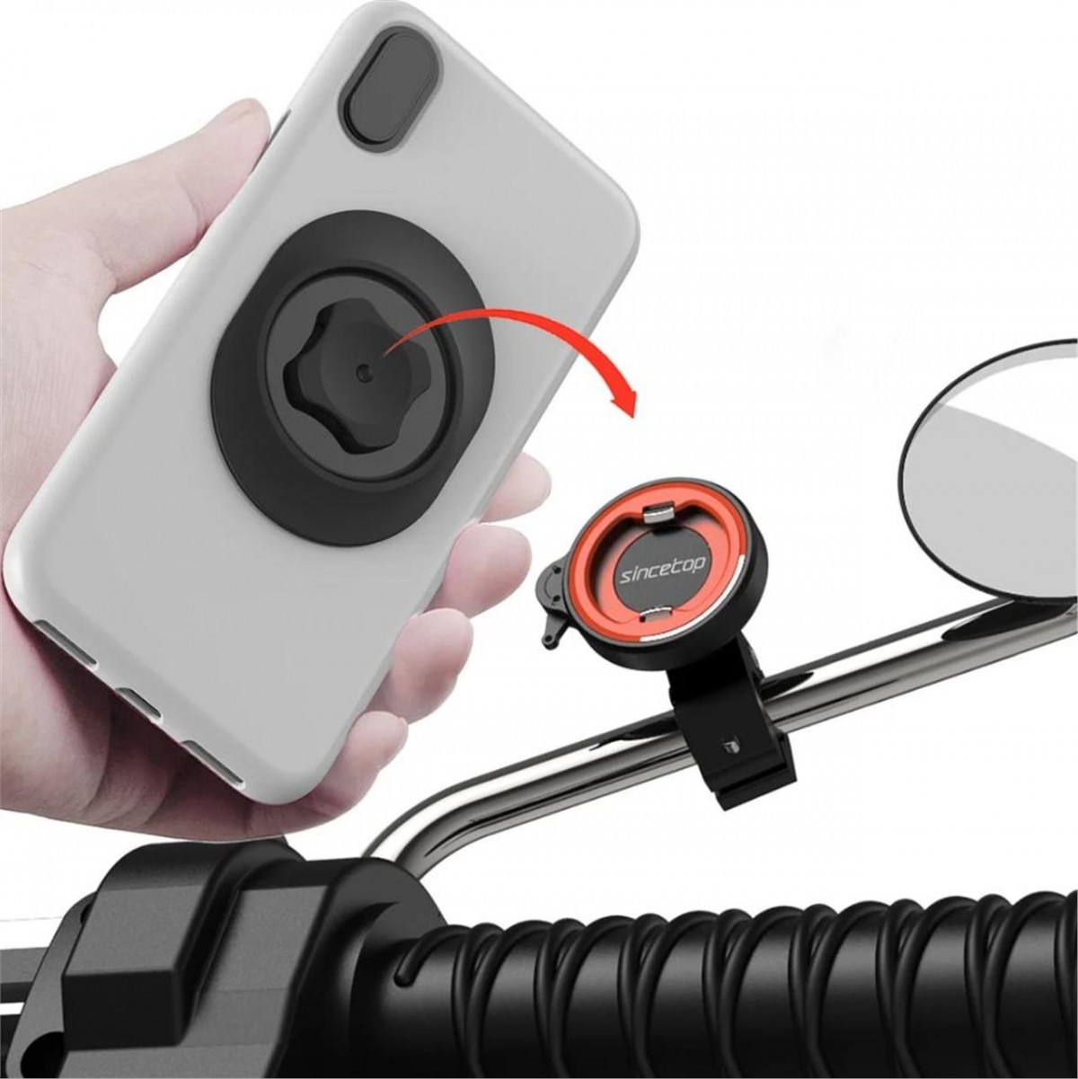 Sıncetop Ayna Kolu Bağlantılı Telefon Tutucu