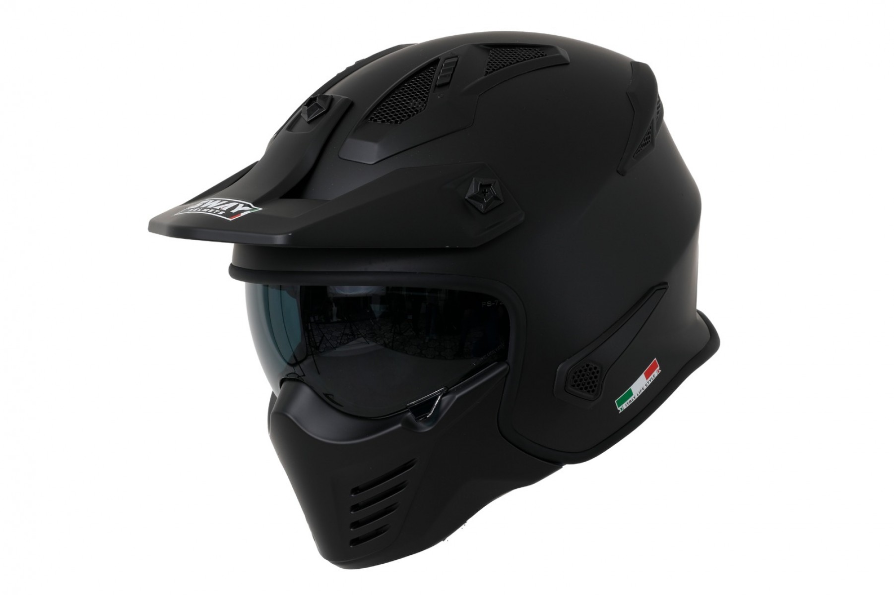 Sway Sw726x Modüler Kask Tokyo Mat Siyah