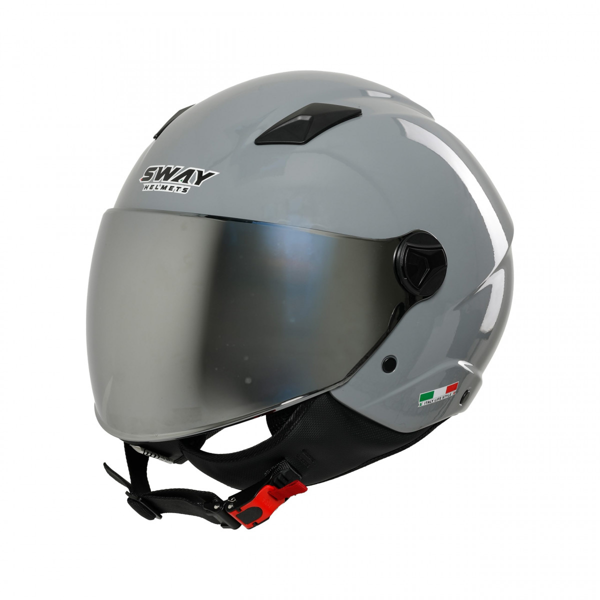 Sway Sw 765 Aynalı Vizörlü Yarım Kask Nardo Gri