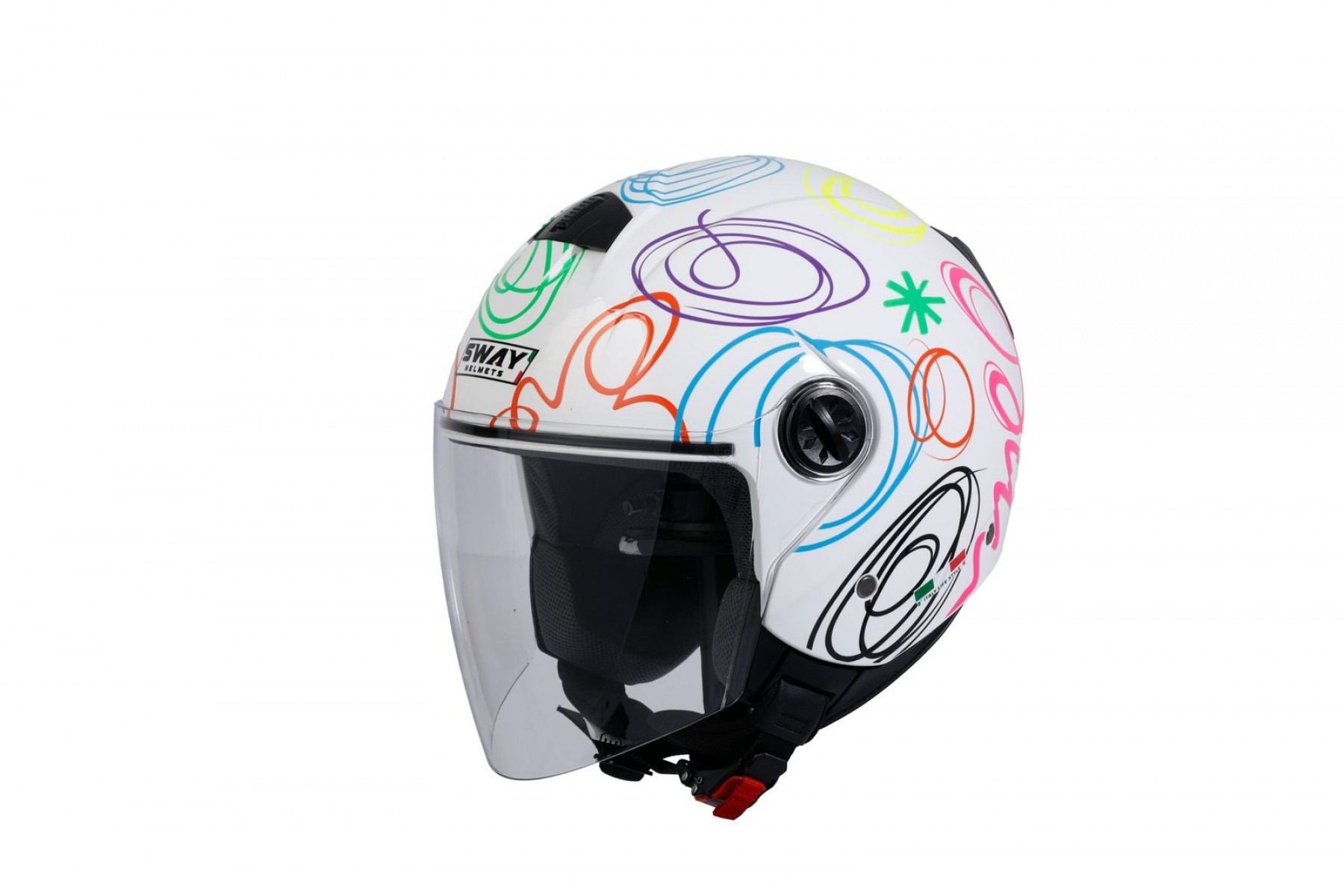 Sway Sw715 Yarım Yazlık Kask Whıte Flower Beyaz MEDIUM