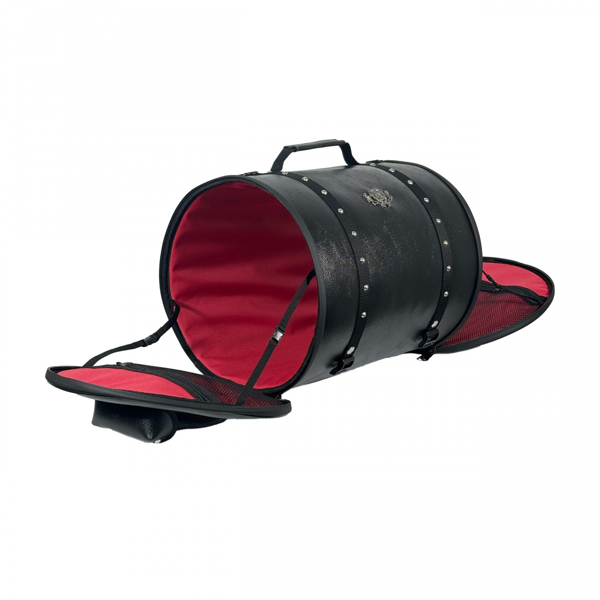 Tex 87 Deri Silindir Arka Çanta Siyah