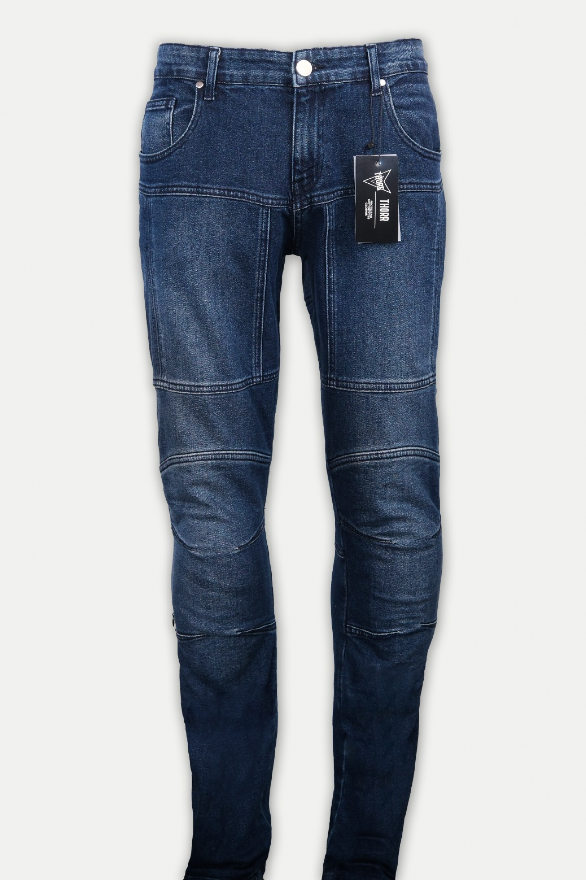 Thorr Thunder Motosiklet Korumalı Kot Pantolonu Blue Jeans