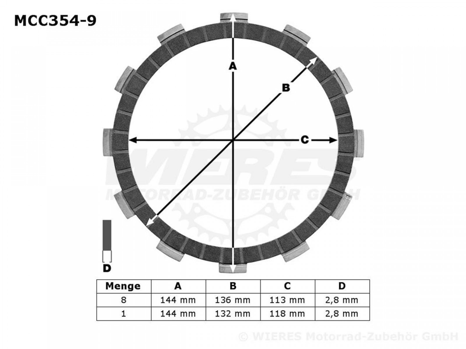 Trw Debriyaj Balatası Alman Mcc354-9 Suzukı Gsx-r 600 750 (08-14)