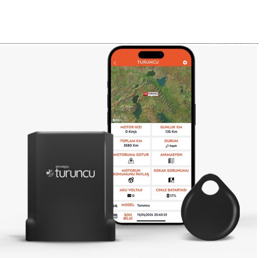 Turuncu Go Kablosuz Motosiklet Takip Cihazı 12 Aylık