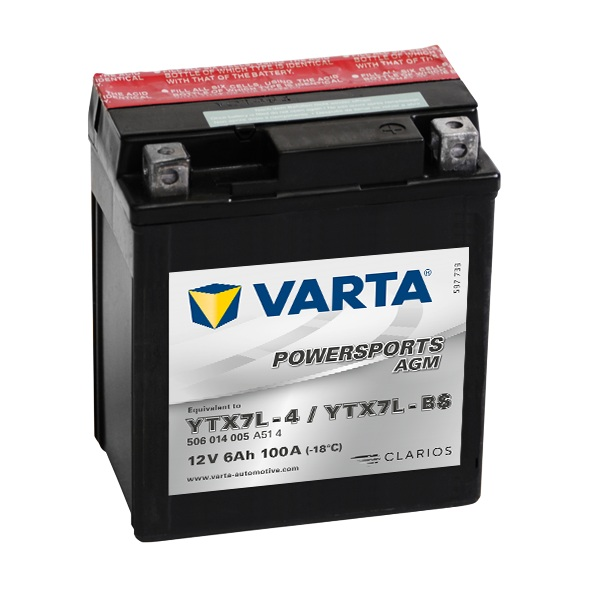 Varta Akü Ytx7l-bs 12v7ah Yzf-r25 Mt-25 Ybr125 Spacy Cbf150