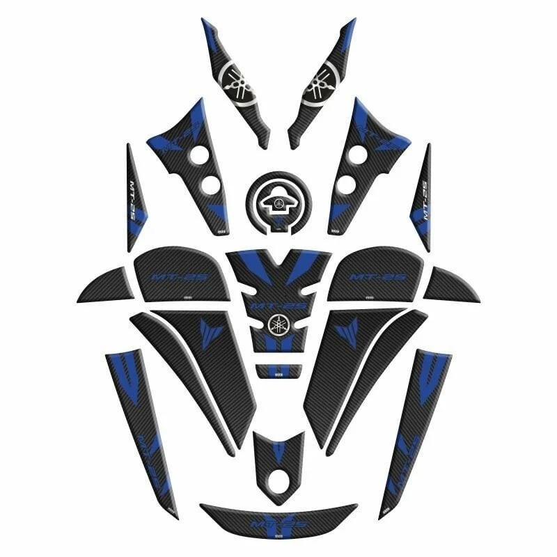 Yamaha Mt25 2020 - 2024 Uyumlu Full Tank Pad Set 002