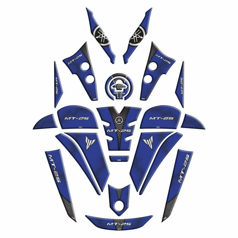 Yamaha Mt25 2020 - 2024 Uyumlu Full Tank Pad Set 005