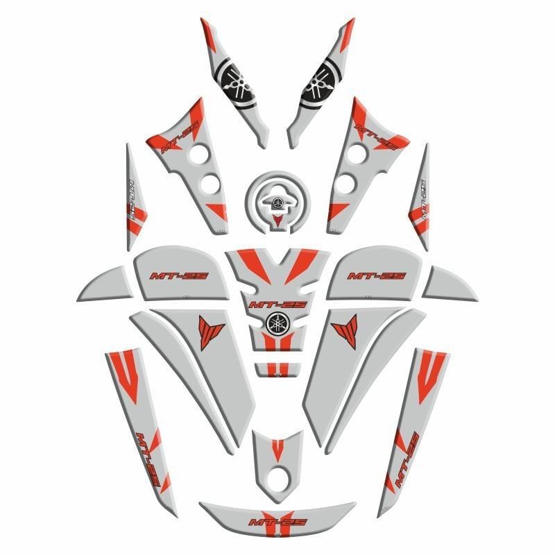 Yamaha Mt25 2020 - 2024 Uyumlu Full Tank Pad Set 008