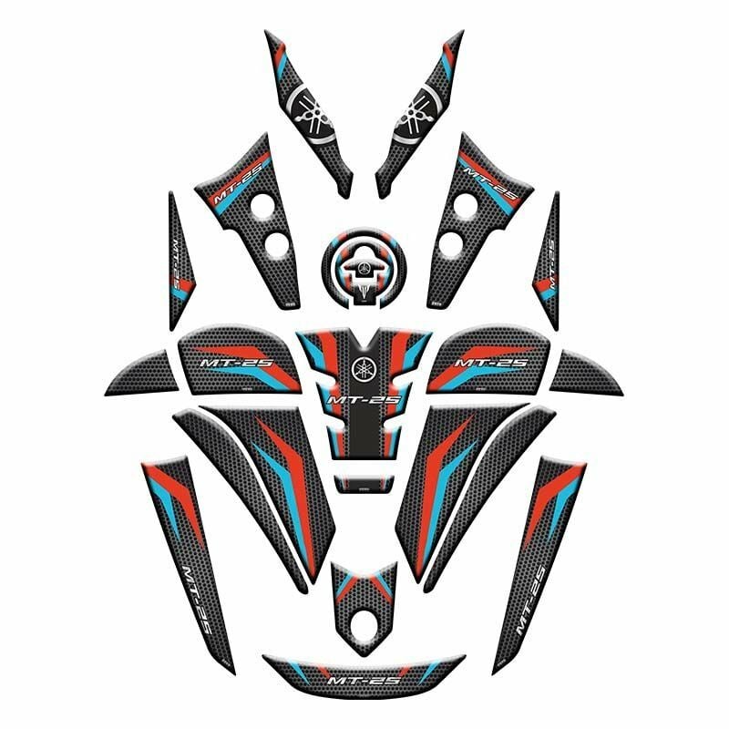 Yamaha Mt25 2020 - 2024 Uyumlu Full Tank Pad Set 010