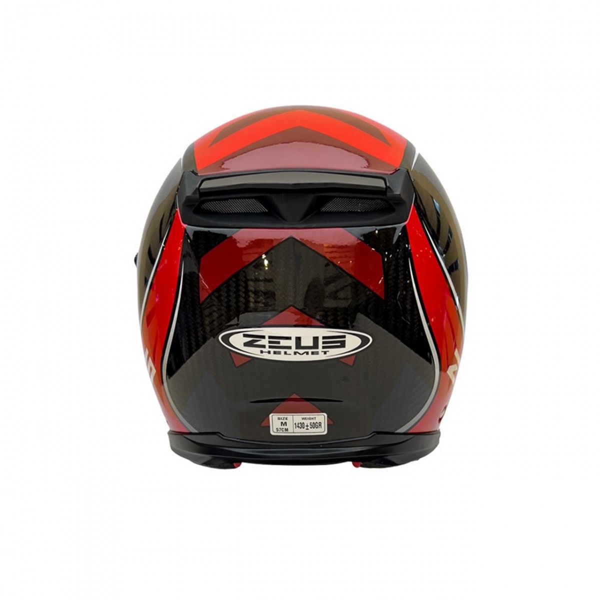 Zeus Zs-1800b Kapalı Kask Carbon Am9 Kırmızı