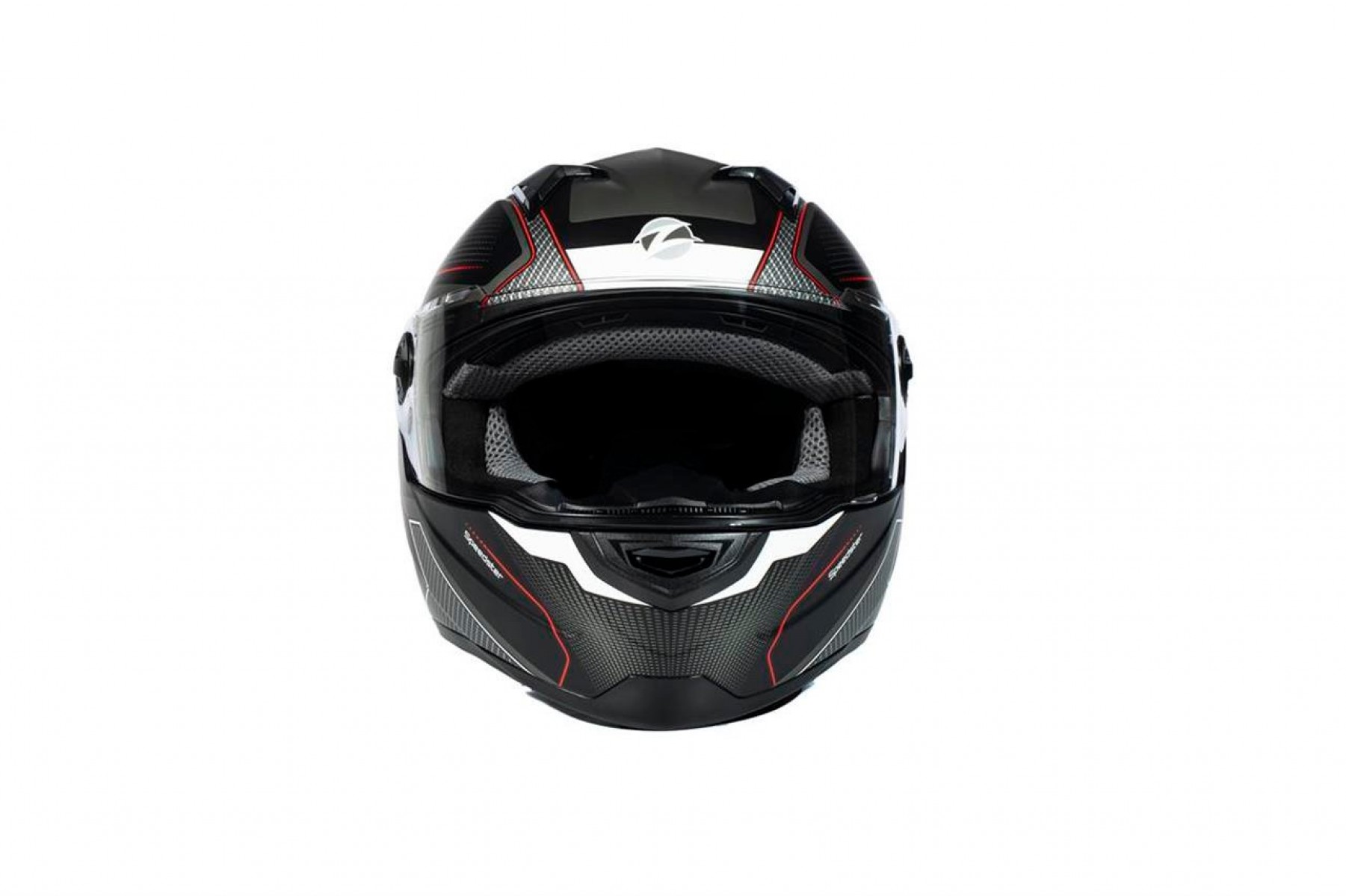Zeus Zs-811a Al6 Kapalı Kask Mat Siyah-beyaz-kırmızı MEDIUM