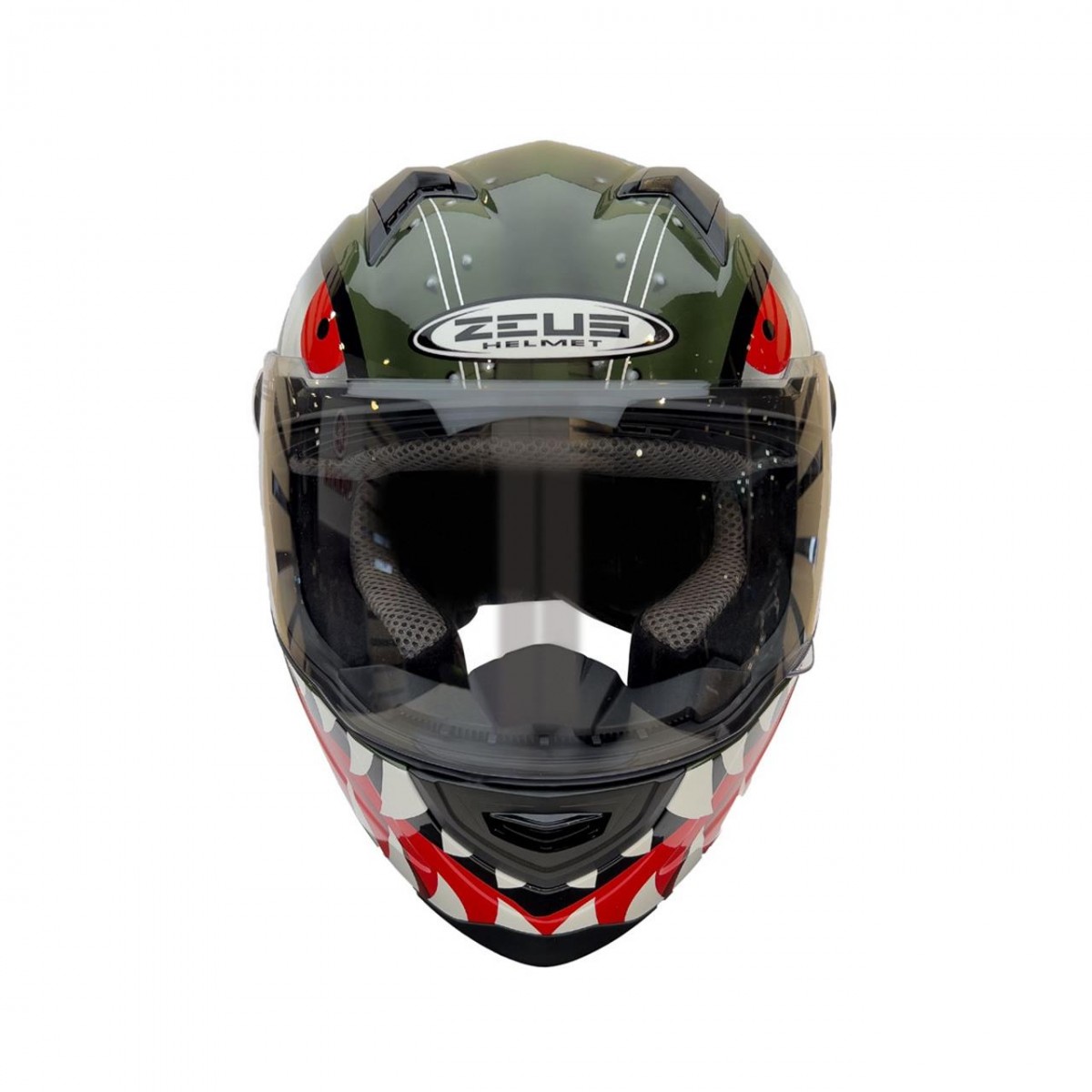 Zeus Zs-811a G30 Al38 Kapalı Kask Yeşil-gümüş