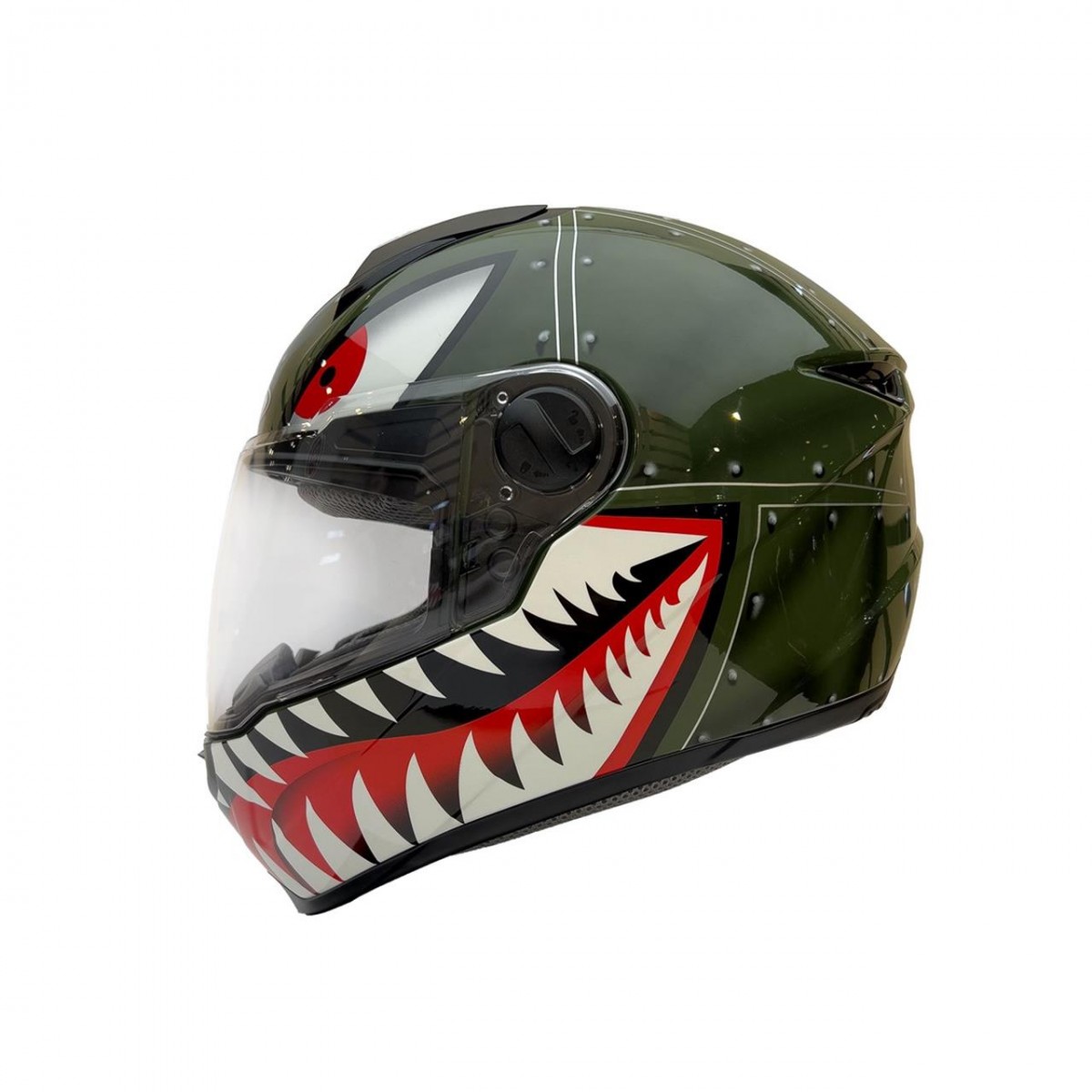 Zeus Zs-811a G30 Al38 Kapalı Kask Yeşil-gümüş