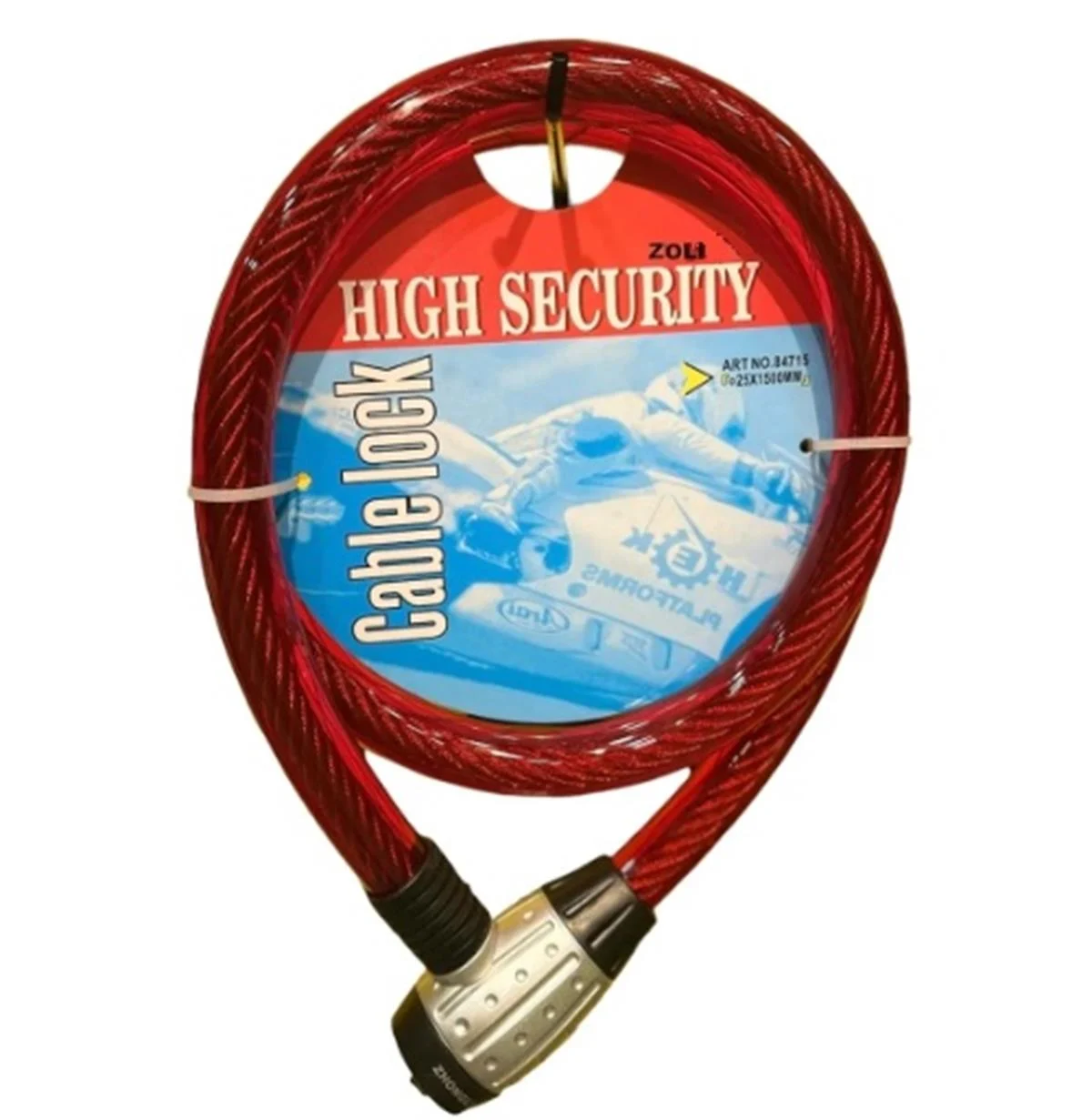 Zhonglı Halat Kilit 25mmx150cm Kırmızı